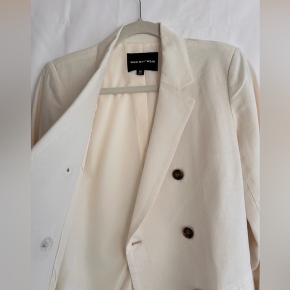 Who What Wear Linen Double Breasted Blazer - Picture 4 of 9